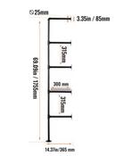 Industriële Wandplank – 3 Lagen Opslagrek van Hout en Metaal, Huis en Inrichting, Kasten | Wandmeubels, Verzenden, Nieuw