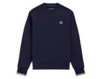 Fred Perry - Crew Neck Sweatshirt - Donkerblauwe Sweater - L, Nieuw