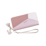 ZILOU Ritsportemonnee Lang - Roze - Patchwork [TIP!], Verzenden, Nieuw, Roze, Overige merken