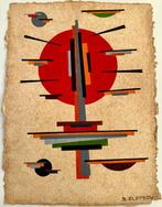 Boris Alepkow (XX) - Suprématisme Avant Garde Russe, Antiek en Kunst
