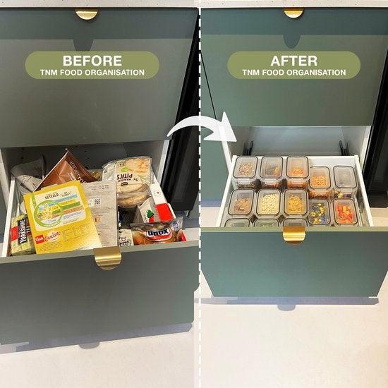 2dekans | TNM Voorraadpotten - Luchtdicht - Set (4x1,6L) -, Huis en Inrichting, Keuken | Potten en Pannen, Zo goed als nieuw, Ophalen of Verzenden