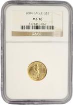 Gouden American Eagle 1/10 oz 2004 NGC MS70 gecertificeerd, Postzegels en Munten, Munten | Amerika, Goud, Losse munt, Verzenden