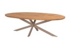 Taste Prado ovale tuintafel 240x115 cm - teak/latte, Tuin en Terras, Verzenden, Nieuw, Rond, Hout