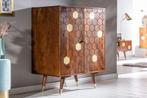 Massieve barkast MYSTIC LIVING 75cm acacia bruin goud retro, Huis en Inrichting, Kasten | Overige, Ophalen of Verzenden, Nieuw