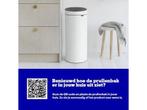 Brabantia Touch Bin Prullenbak - 30 liter - White, Verzenden, Zo goed als nieuw
