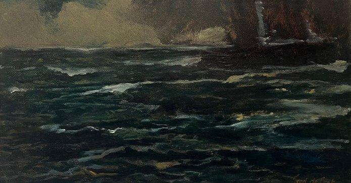 Frederic de Smet (1869-1948) - La mer plissée, Antiek en Kunst, Kunst | Schilderijen | Klassiek