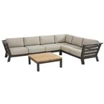 Meteoro hoek loungeset 5-delig antraciet 4-Seasons Outdoor, Tuin en Terras, Tuinsets en Loungesets, Ophalen of Verzenden, Nieuw