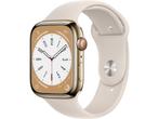 Apple Watch Series 8, 45mm, GPS + Cellular, RVS,, Verzenden, Nieuw