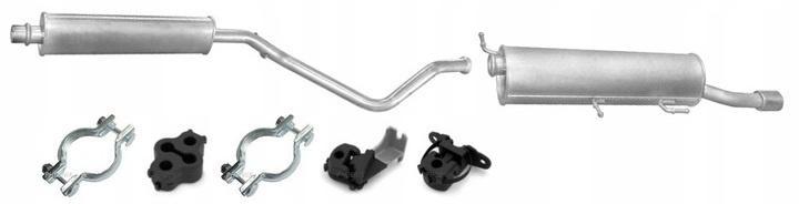 Uitlaatset, Tussendemper + Einddemper Peugeot 307, Auto-onderdelen, Uitlaatsystemen, Nieuw, Verzenden