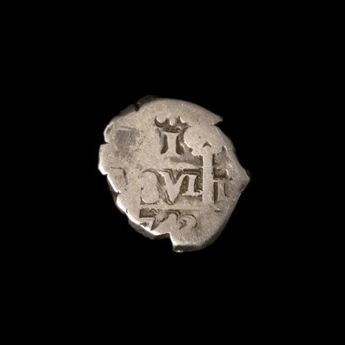 Post-middeleeuws Zilver Pirate treasure cob coin - 1 Real, Antiek en Kunst, Antiek | Overige Antiek