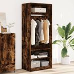 vidaXL Kledingkast 80x50x200 cm bewerkt hout gerookt, Huis en Inrichting, Verzenden, Nieuw