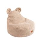 Taupé kinderzitzak Beer van zachte bouclé stof voor comfo., Ophalen of Verzenden, Nieuw