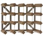 Houten/Metalen wijnrek | 16 flessen | 42 x 22,8 x (h) 32,..., Verzenden, Nieuw in verpakking