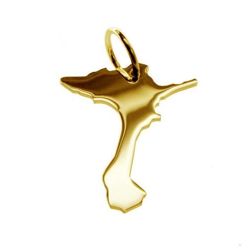 Gouden Landkaart Formentera ketting hanger, Sieraden, Tassen en Uiterlijk, Kettinghangers, Verzenden