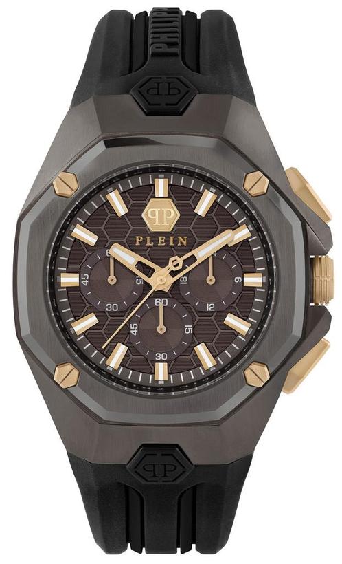 Philipp Plein PWTBA0323 Octagon horloge 44 mm, Sieraden, Tassen en Uiterlijk, Horloges | Heren, Kunststof, Nieuw, Staal, Overige merken