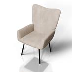 Oorfauteuil / Relaxfauteuil Odense - Beige - Corduroy Stof, Huis en Inrichting, Fauteuils, Verzenden, Nieuw