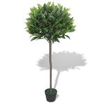 Kunst laurierboom plant met pot 125 cm groen, Tuin en Terras, Nieuw, Verzenden