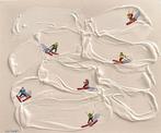 Juli Lampe (1980) - Ski Lovers in the snow clouds., Antiek en Kunst, Kunst | Schilderijen | Modern