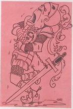 Mussolini(?) huilt om Pierre Laval op spotprent (Lithos), Verzenden