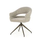 Stoel Eleonora HAILEY Taupe *NIEUW* Eetkamerstoel, Overige kleuren, Nieuw, Ophalen of Verzenden, Stof