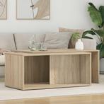 vidaXL Koffietafel Set 2 pcs Sonoma Eiken Bewerkt hout, Huis en Inrichting, Minder dan 50 cm, Verzenden, Nieuw, Minder dan 50 cm