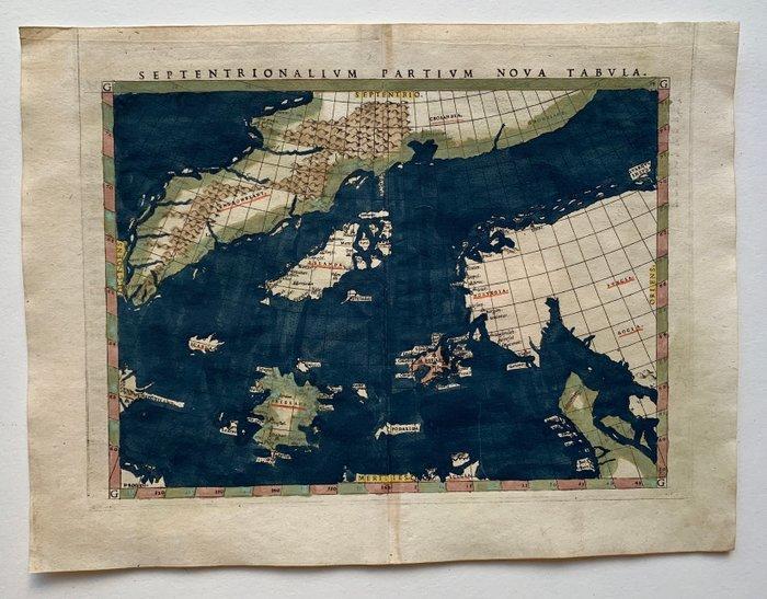 Scandinavia - Spookeilanden; C. Ptolemy / G. Ruscelli and, Boeken, Atlassen en Landkaarten