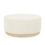 Poef Avah Large - Beige Mantz - 96301 - eleonora producten, Huis en Inrichting, Nieuw