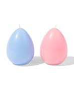 HEMA Eivormige kaarsen 6x12.2x8cm - 2 stuks, Verzenden, Nieuw