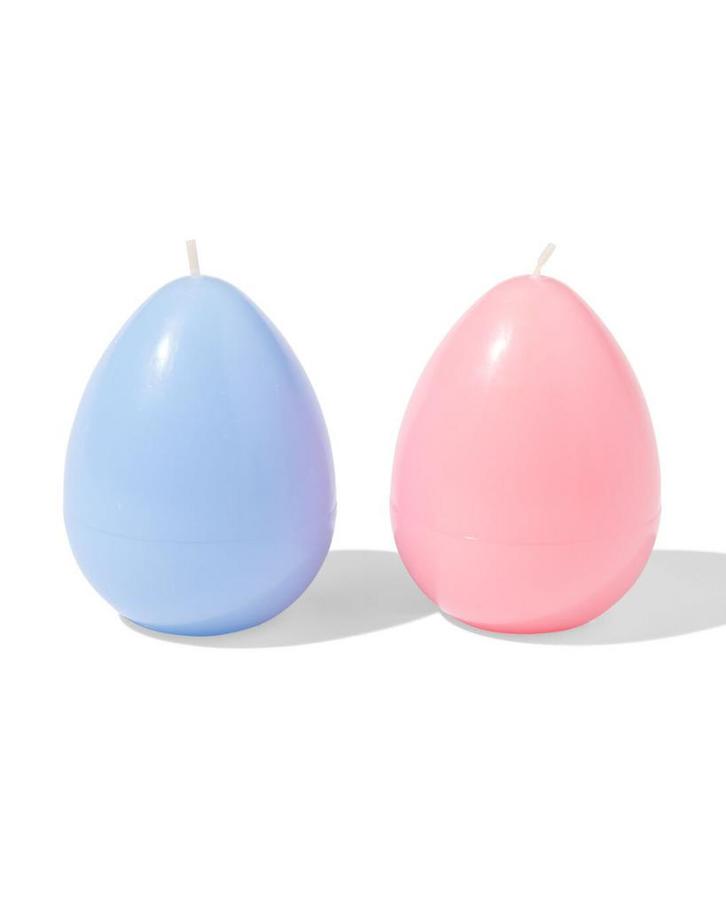 HEMA Eivormige kaarsen 6x12.2x8cm - 2 stuks, Diversen, Pasen, Nieuw, Verzenden