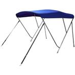 Biminitop Rvs 3 Boog 160-180cm Breed Blauw, Watersport en Boten, Ophalen of Verzenden, Nieuw