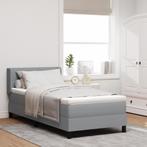 vidaXL Boxspring Bed met Matras - Lichtgrijs, 80 x 200 cm,, Huis en Inrichting, Slaapkamer | Bedden, Verzenden, Nieuw, Stof