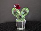 Beeld, Swarovski bloem in pot cactus - 4.5 cm - Kristal