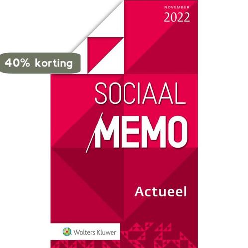 Sociaal Memo Actueel november 2022 9789013170641, Boeken, Overige Boeken, Zo goed als nieuw, Verzenden