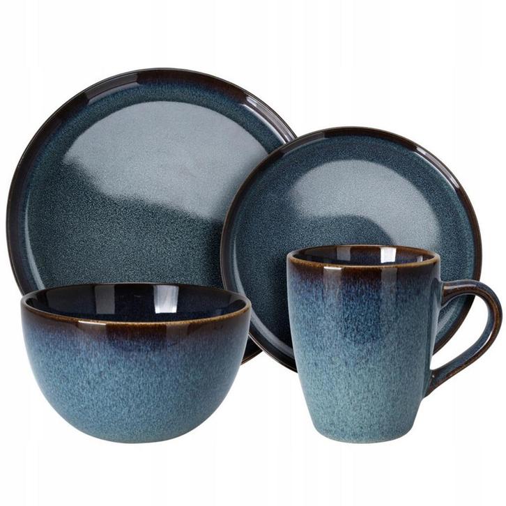 16-Delige Dinerset Compleet Servies voor 4 Personen, Huis en Inrichting, Keuken | Servies, Nieuw, Verzenden