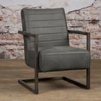 *WOONWINKEL* Tower Living Rocca Stoere Fauteuil Industrieel, Huis en Inrichting, Fauteuils, Verzenden, Nieuw, Stof