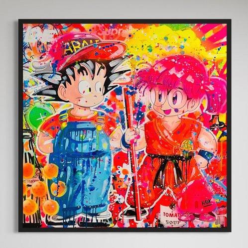HÖK (1984) - Arale VS Goku Face To Face (XL) NO RESERVE, Antiek en Kunst, Kunst | Schilderijen | Modern