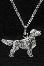 Zilveren Gordon setter ketting hanger - groot, Verzenden, Nieuw