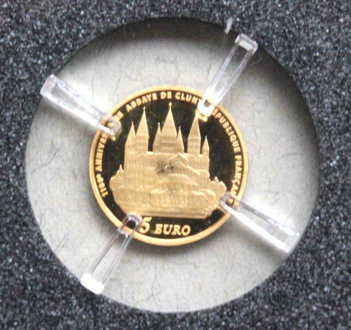 Frankrijk. 2010 1100 Jahre Abtei Cluny 0,5g (.999) mit CoA, Postzegels en Munten, Munten | Europa | Euromunten