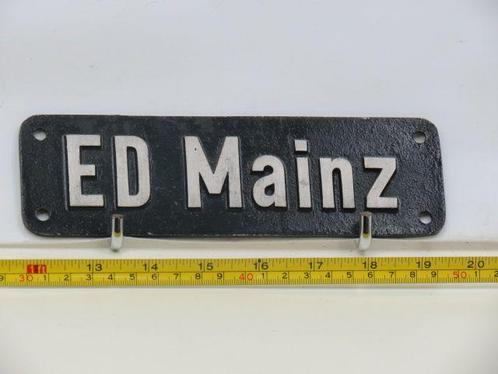 Lokschild ED Mainz (Spoorwegen 1:1), Verzamelen, Spoorwegen en Tramwegen, Overige typen, Gebruikt, Ophalen of Verzenden