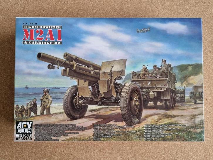 AFV Club AF35160 M2A1 105mm Howitzer 1:35, Hobby en Vrije tijd, Modelbouw | Auto's en Voertuigen, Verzenden