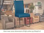 Leren eetkamerstoel Remix - Toledo Turquoise (blauw) -, Huis en Inrichting, Stoelen, Blauw, Nieuw, Ophalen of Verzenden, Eén