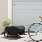 vidaXL Fietstrailer 30 kg ijzer zwart, Fietsen en Brommers, Fietsaccessoires | Aanhangers en Karren, Verzenden, Nieuw