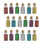 Set van 18 mini flesjes met decoglitters (type 1), Nieuw, Ophalen of Verzenden