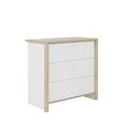 MATIS - Ladekast - commode - 3 laden - 84x45x80cm - wit e..., Antiek en Kunst, Ophalen of Verzenden