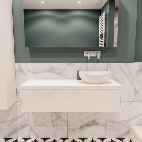 Badkamermeubel BWS Madrid Wit 120 cm met Topblad en, Doe-het-zelf en Verbouw, Sanitair, Bad, Nieuw, Ophalen of Verzenden