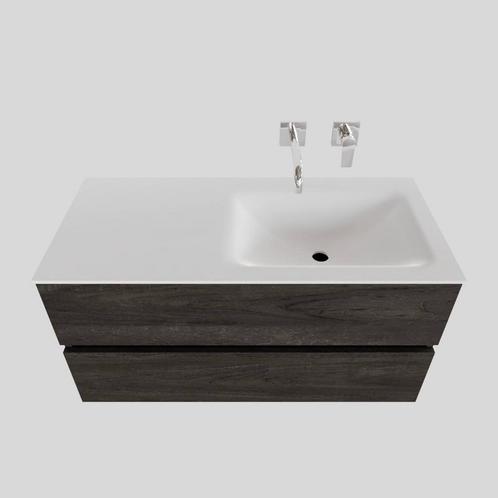 Badkamermeubel Solid Surface BWS Oslo 100x46 cm Rechts Wood, Doe-het-zelf en Verbouw, Sanitair, Bad, Nieuw, Ophalen of Verzenden