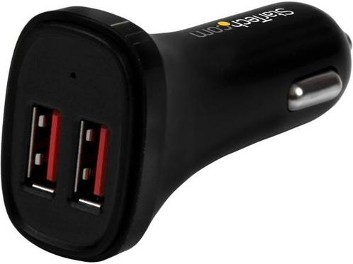 Veiling - StarTech.com Dual Port USB Autolader - 24W/4,8A, Telecommunicatie, Autoladers