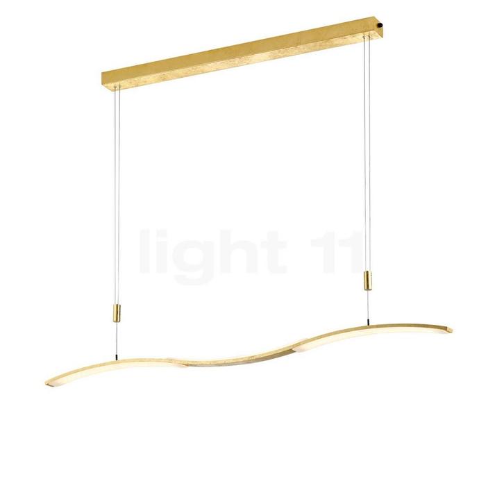 Bankamp Wave II Hanglamp LED, bladgoud look - met ZigBee, Huis en Inrichting, Lampen | Hanglampen, Nieuw, Verzenden