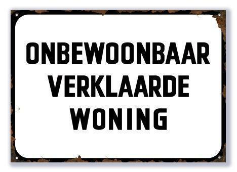 ONBEWOONBAAR VERKLAARDE WONING, ONVERKLAARBAAR BEWOOND, Huis en Inrichting, Woonaccessoires | Wanddecoraties, Nieuw, Verzenden