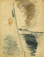 Anselmo Bucci (1887-1955) - Il Tricolore sul mare di Muggia